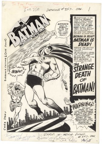 Carmine Infantino | Detective Comics #347 p1 (Signed) | Nostalgic Investments