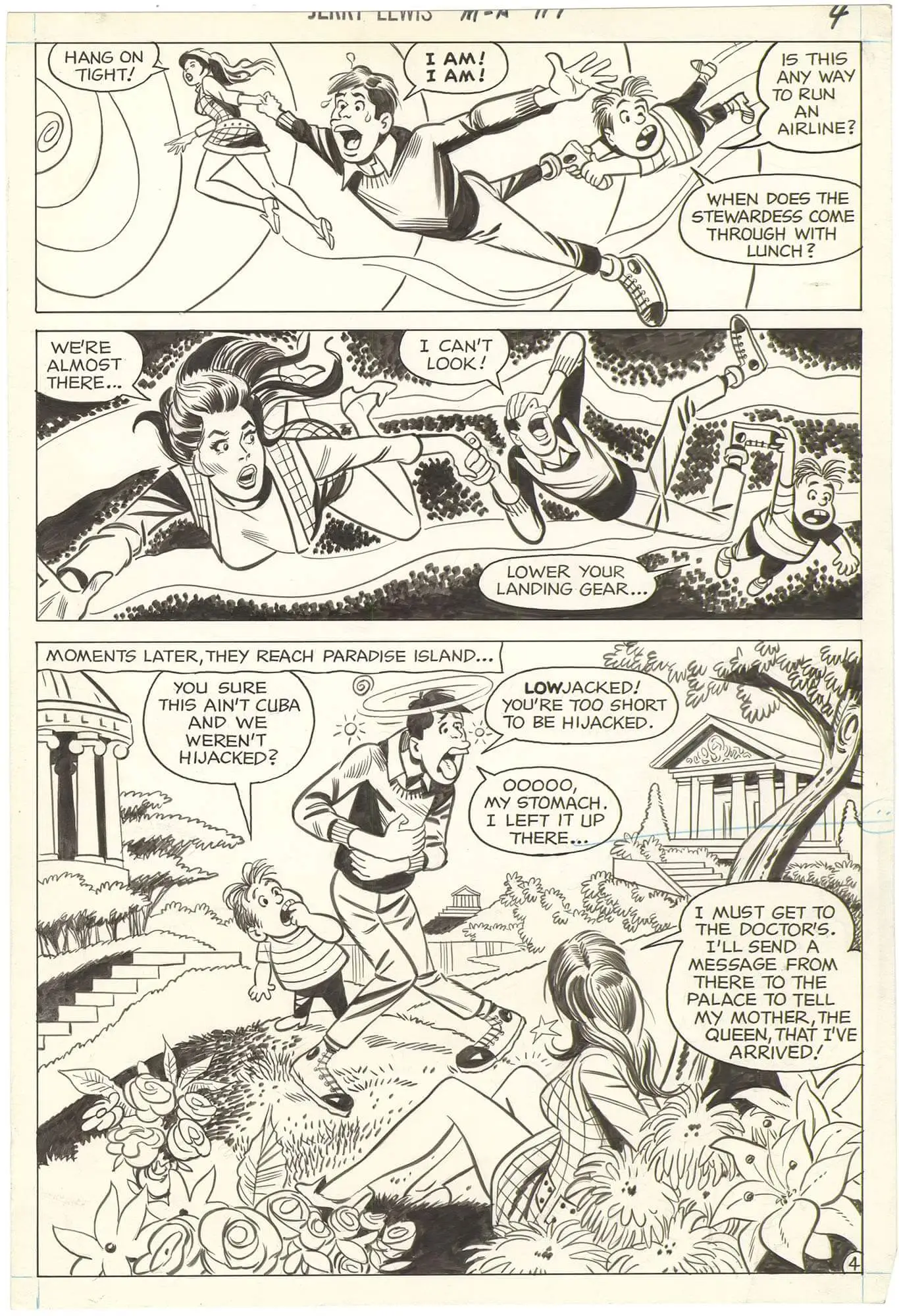 Original Comic Art by Adventures Jerry Lewis 117 P4 Wonder Woman ...