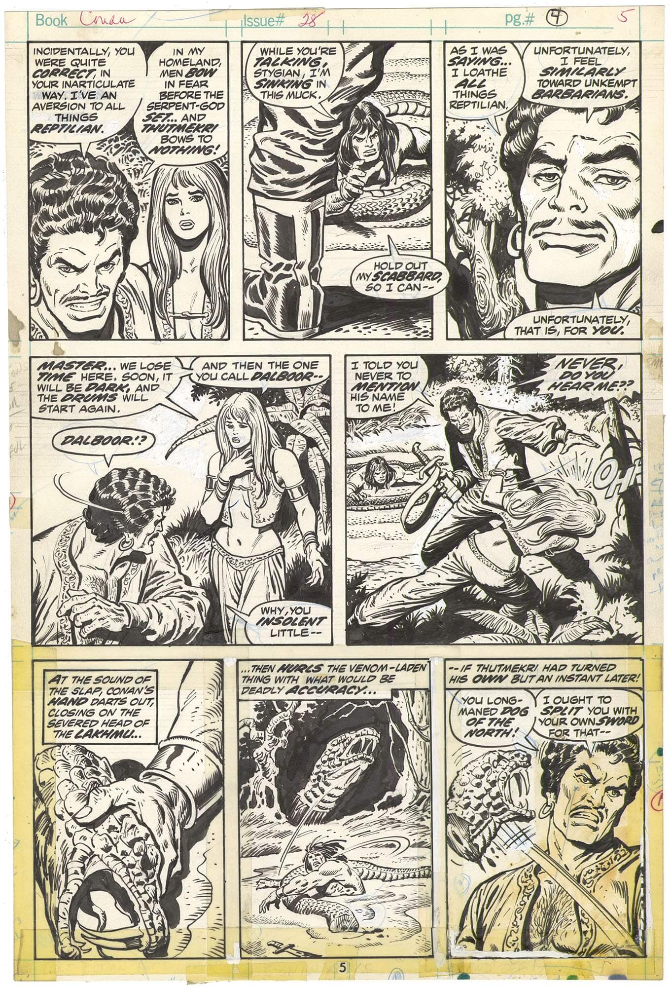 Original Comic Art by Conan Barbarian 28 P5 | Nostalgic