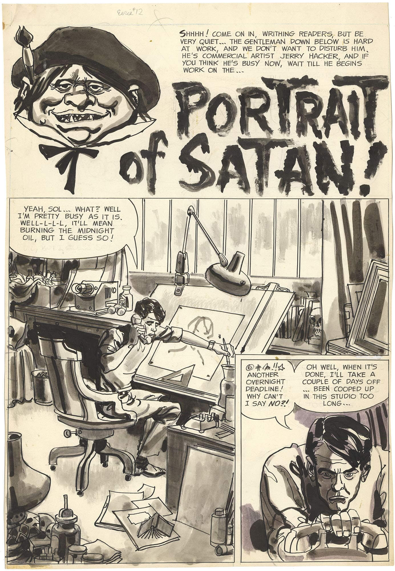 Original Comic Art by Eerie 12 P1 Large Art Nostalgic Investments