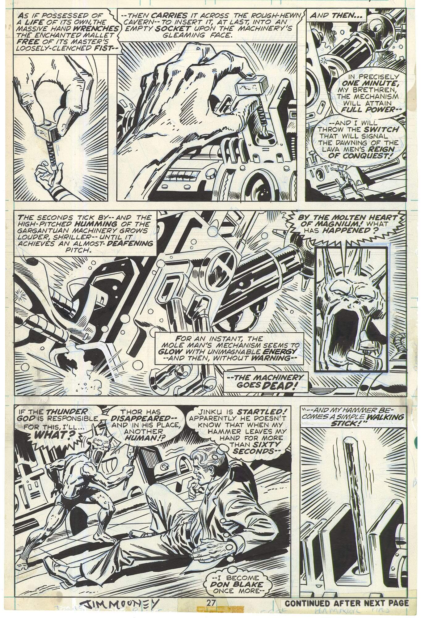 Original Comic Art by Marvel Team 26 P27 Signedmjolnir | Nostalgic ...