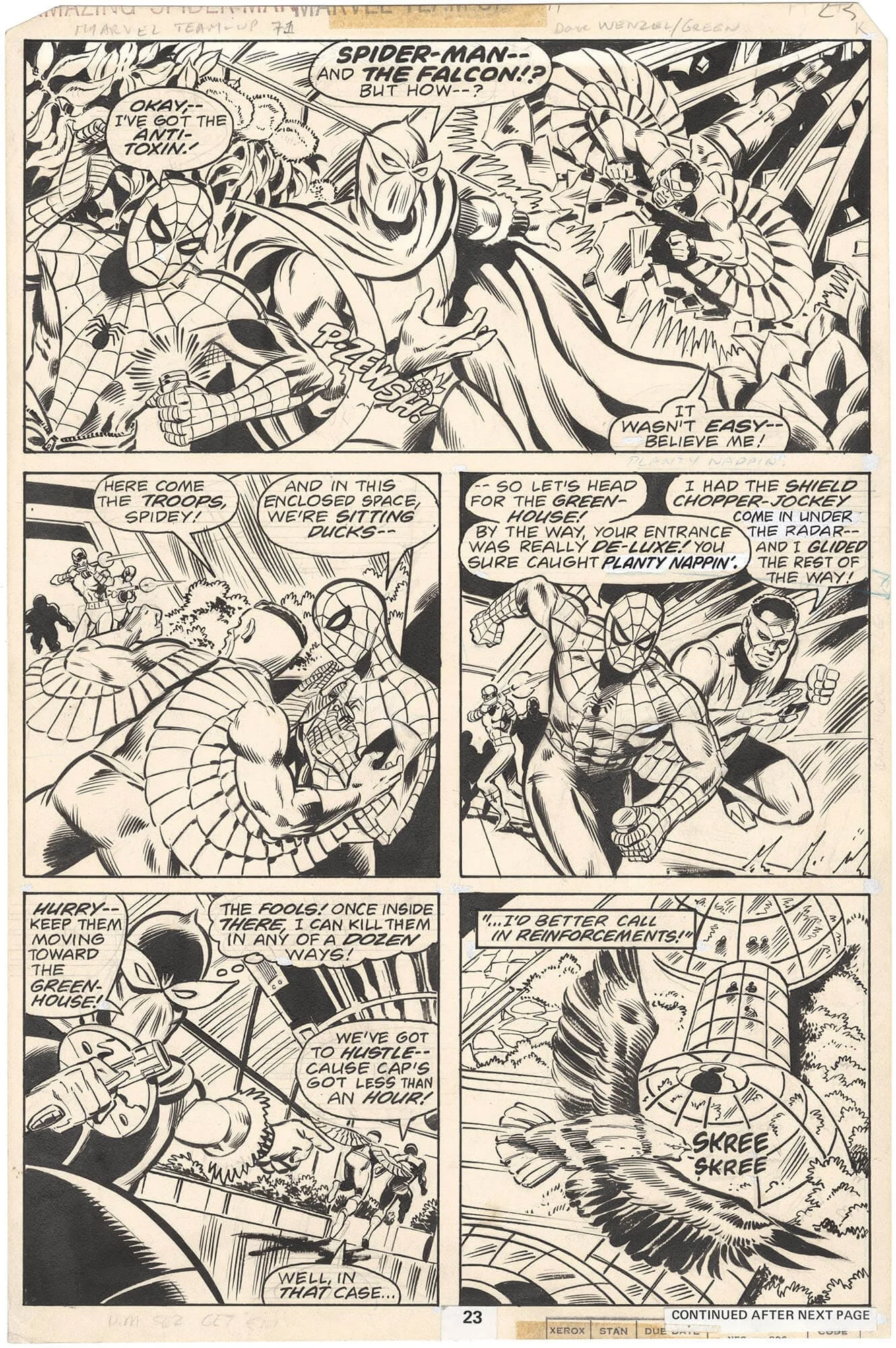 Original Comic Art by Marvel Team 71 P23 | Nostalgic Investments