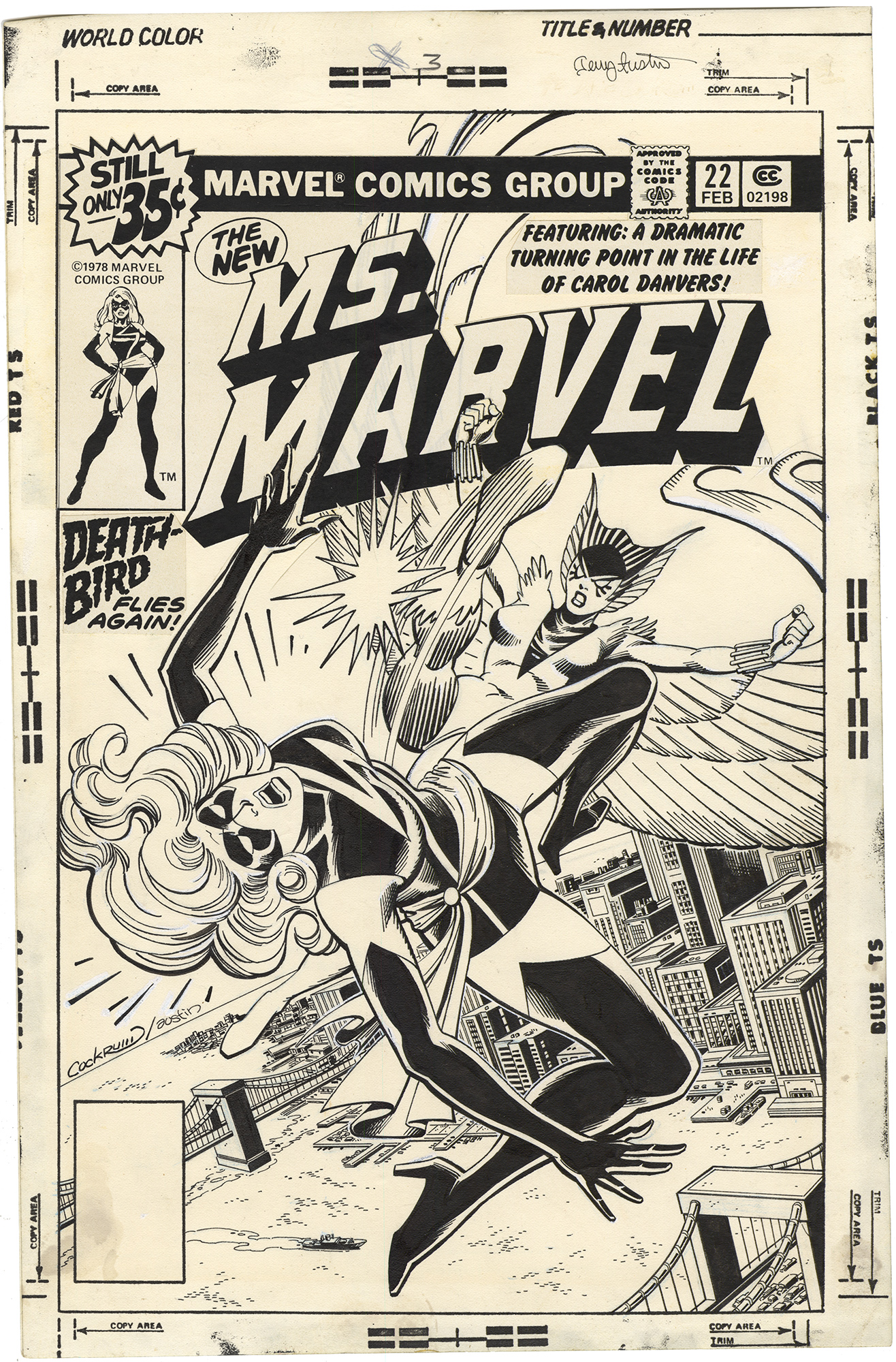 Ms Marvel (Carol Danvers) Original Art For Sale | ComicArtTracker