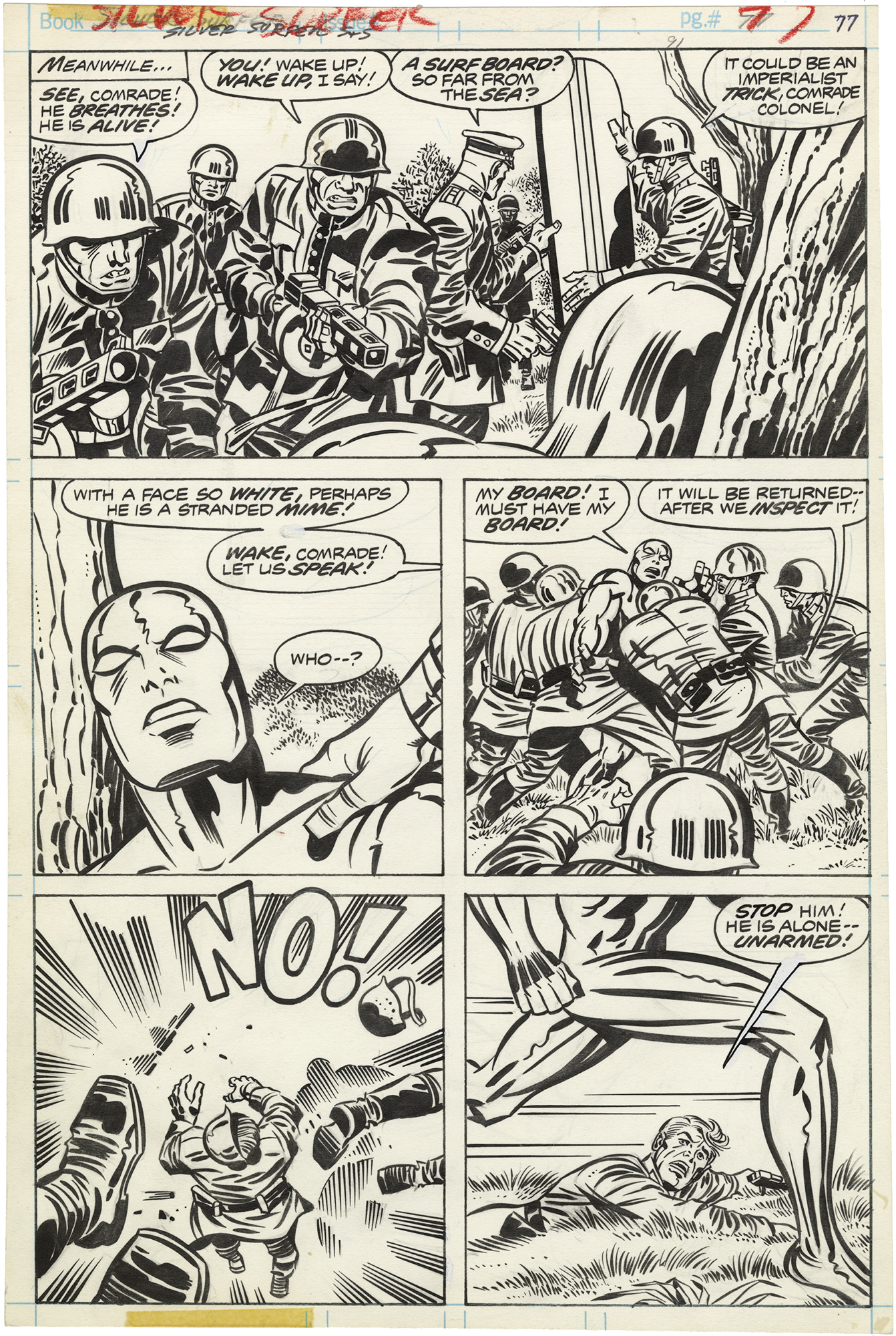 Original Comic Art By Silver Surfer Graphic Novel P77 Nostalgic Investments