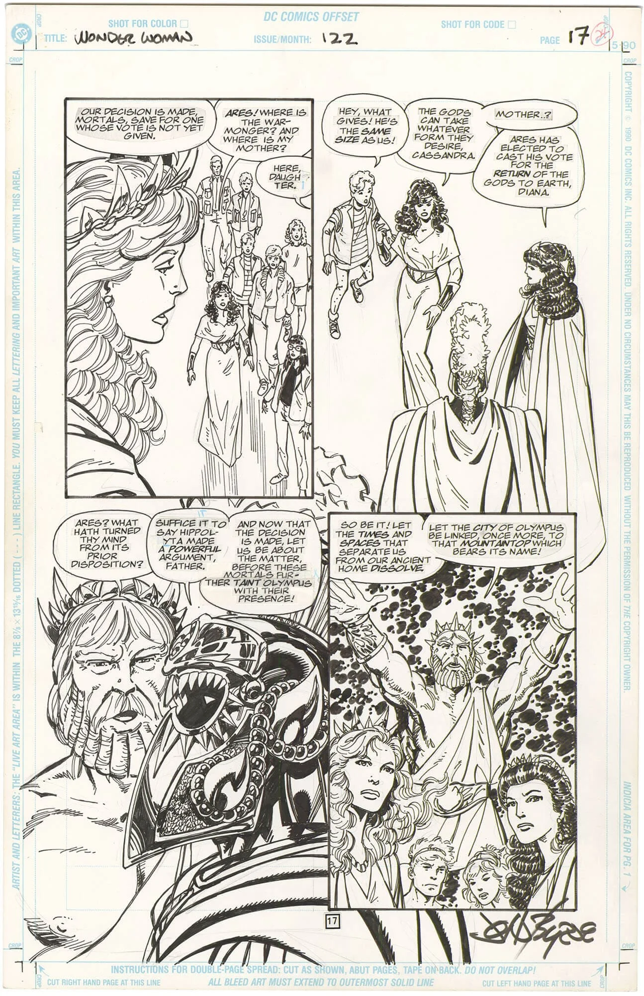 Original Comic Art by Wonder Woman 122 P17 Signed | Nostalgic Investments