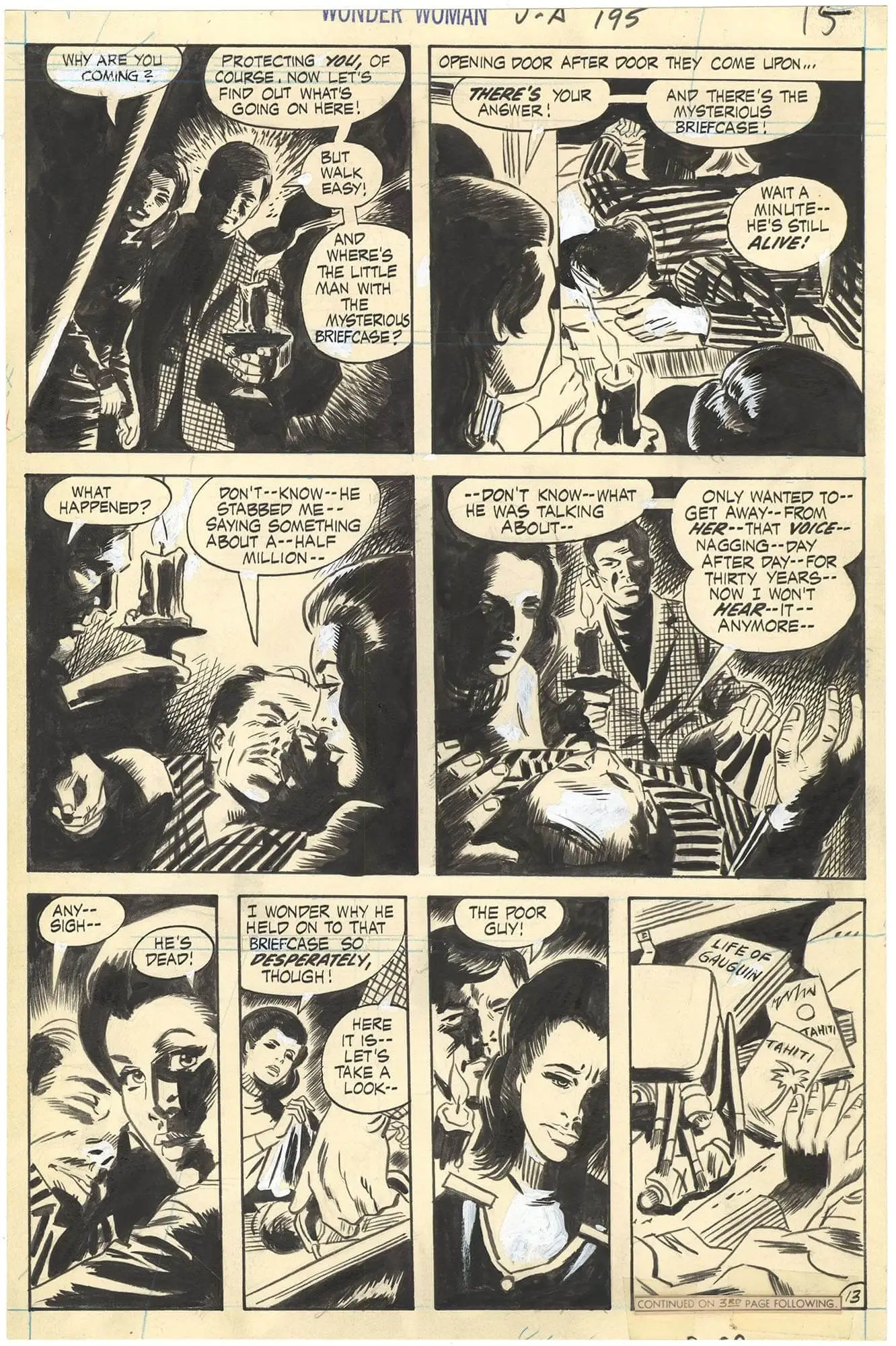 Original Comic Art by Wonder Woman 195 P13 | Nostalgic Investments