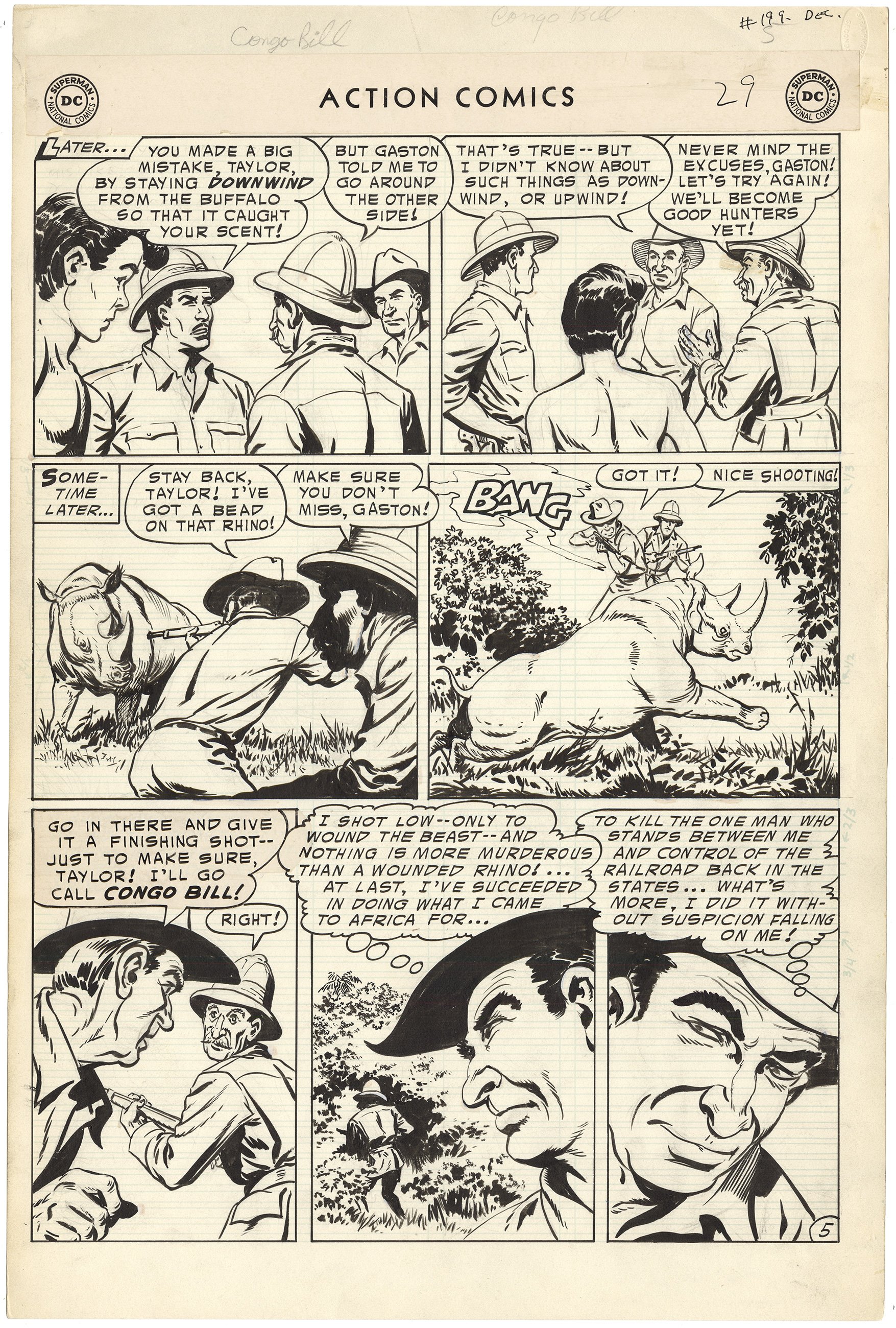Action Comics #199 p5 (Large Art)(Congo Bill)