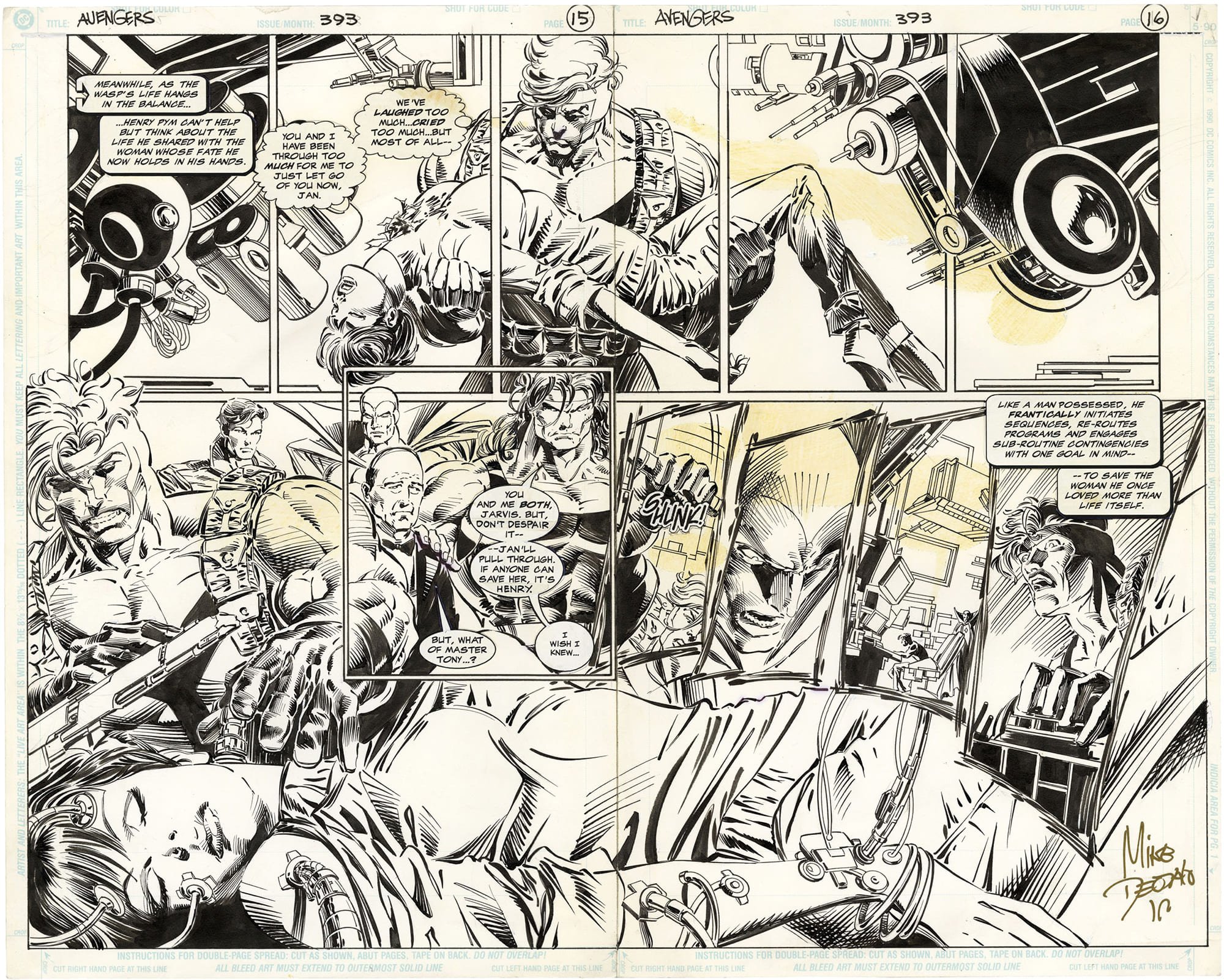Avengers #393 p15-16 (Double Spread)