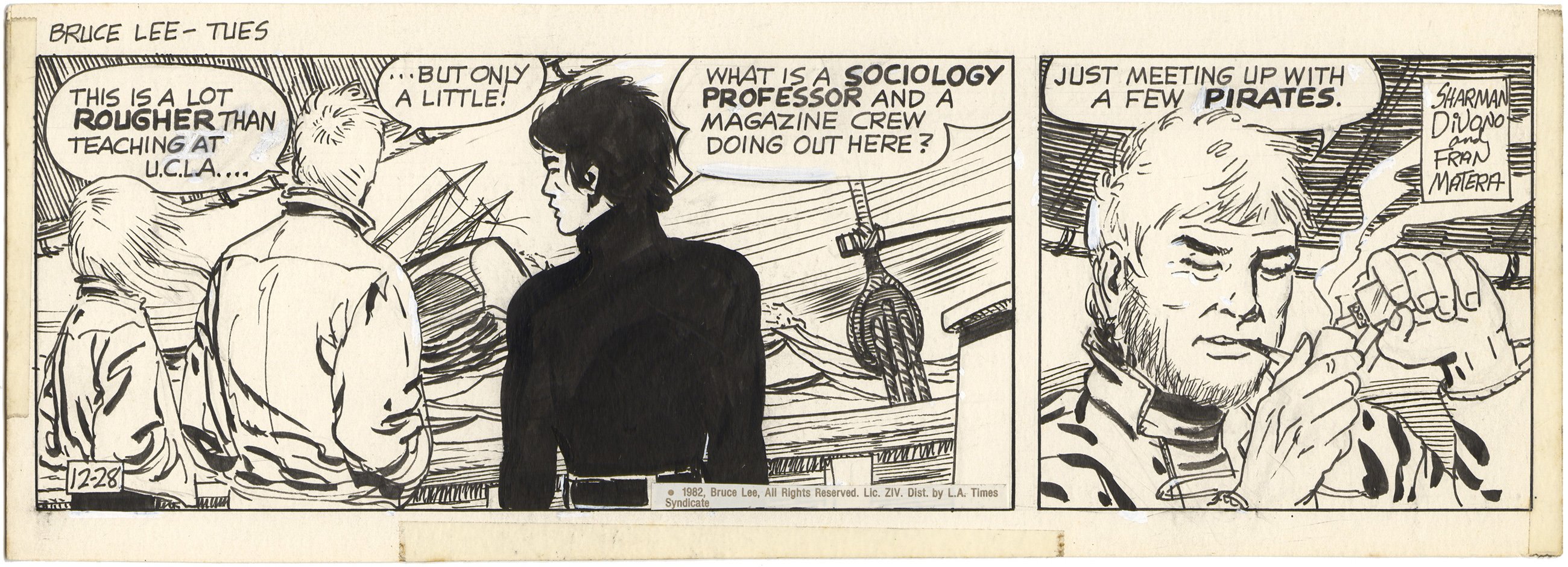 Legend of Bruce Lee, Daily Strip, 12/28/1982