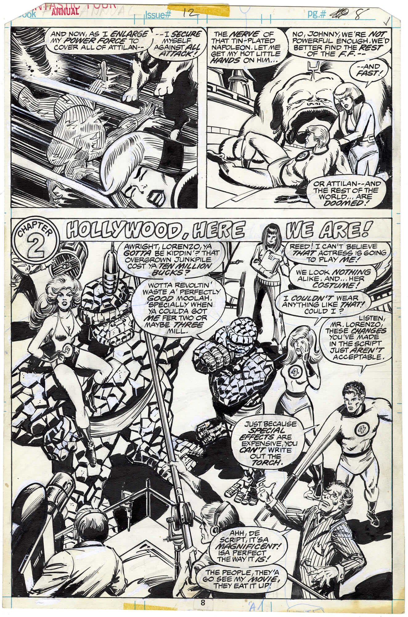 Original Comic Art by Fantastic Four Annual 12 P8 23 Splash Original Comic Art by Fantastic Four Annual 12 P8 23 Splash