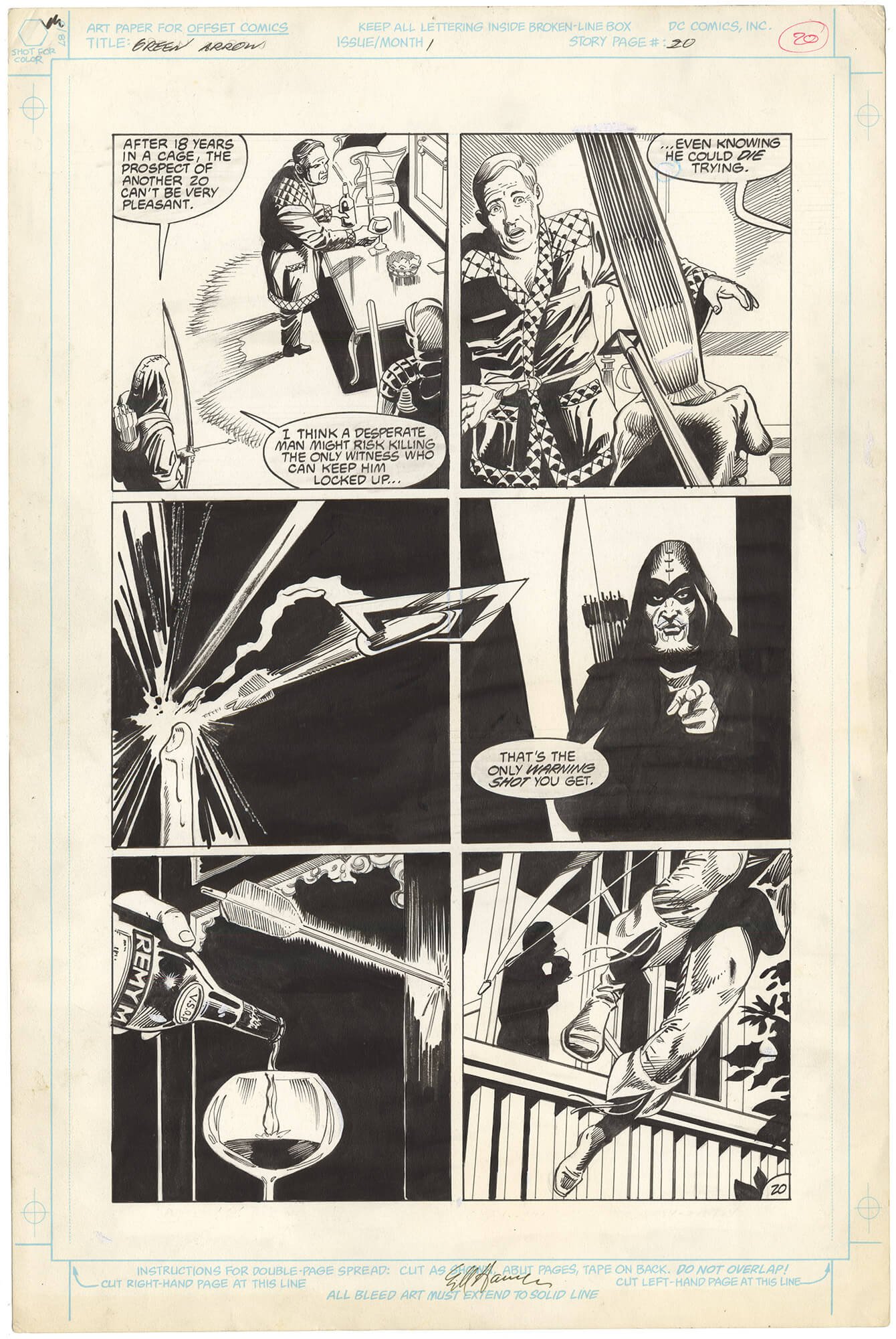 Green Arrow #1 p20 (Signed-Large Art)