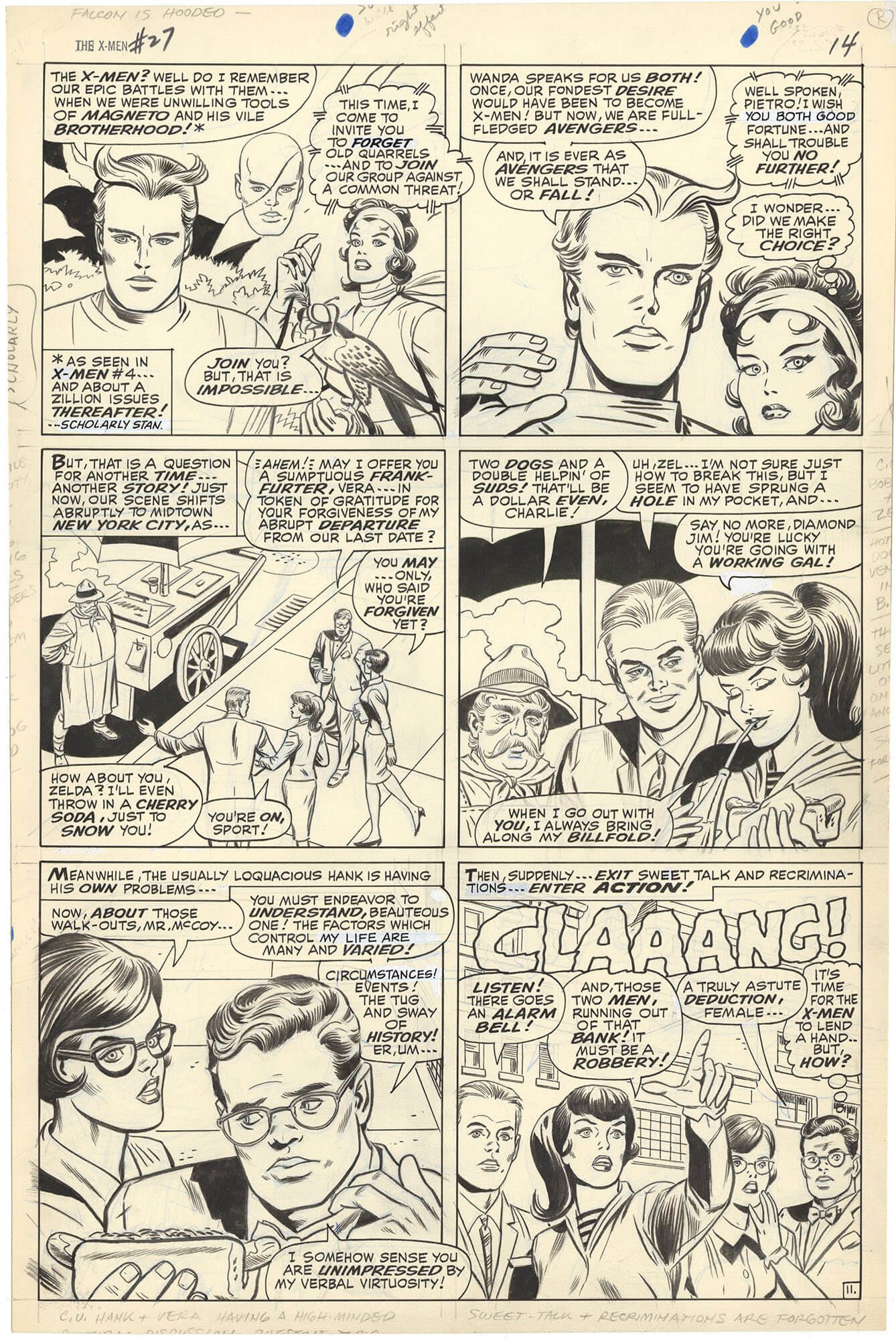 X-Men #27 p11 (Scarlet Witch and Quicksilver asked to join)