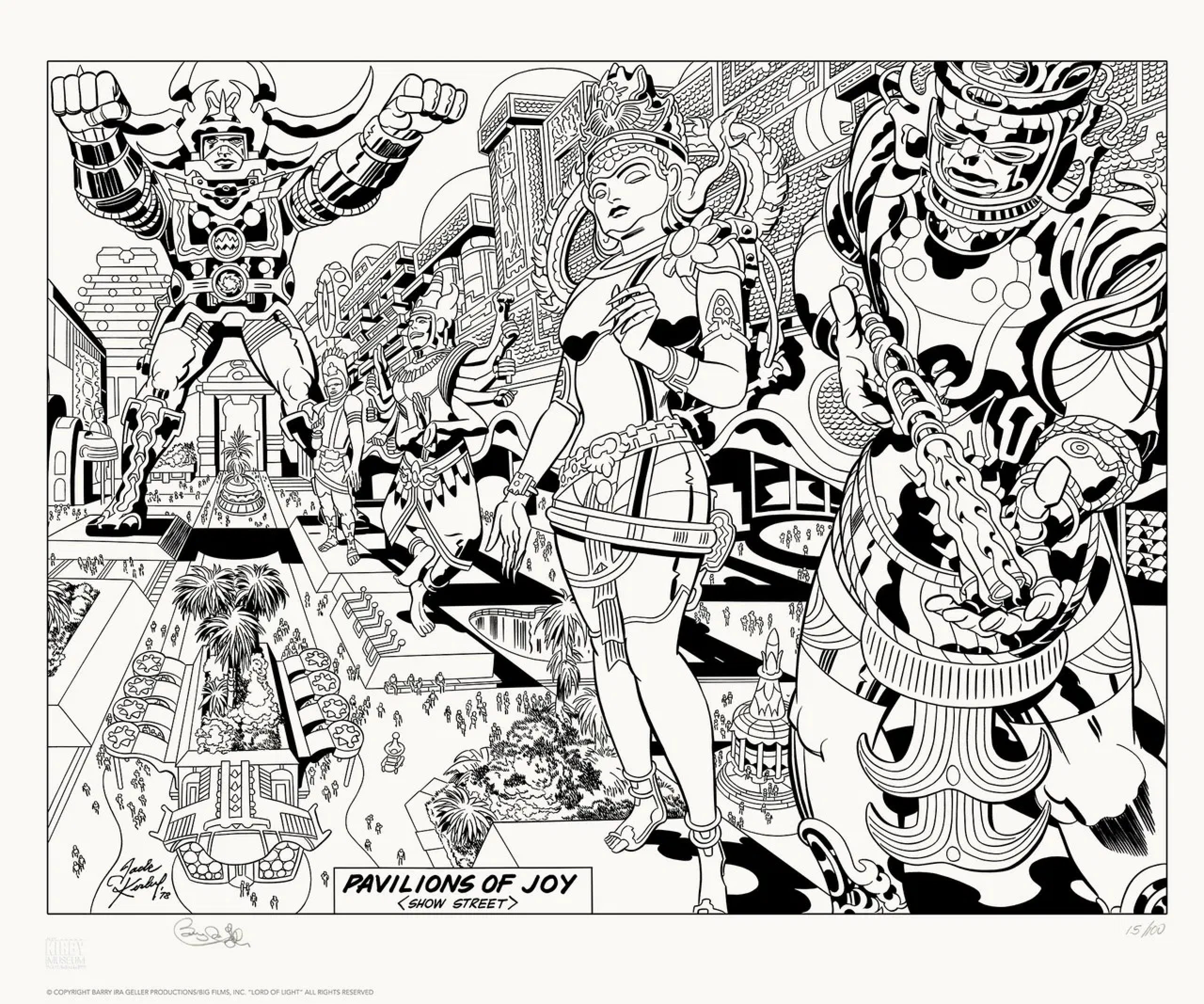 Original Comic Art By Lord Light Pavilion Joy Giclee Print Signed Nostalgic Investments