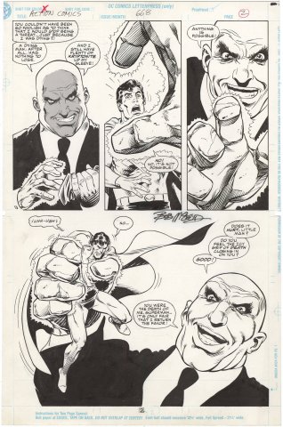 Action Comics #668 p2 (Half Splash-Signed)