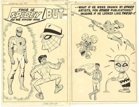 Amazing Spider-Man Annual #5 p58-59 (Double Spread)(Signed)