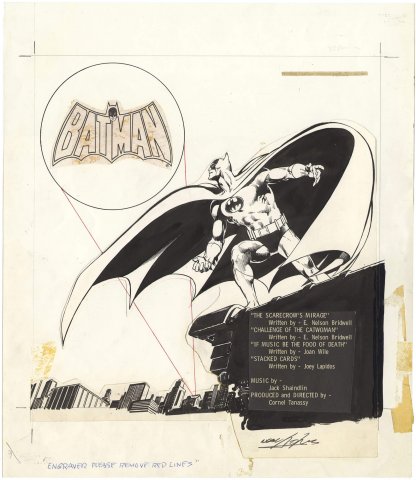 Batman Power Records Back Cover (Signed)