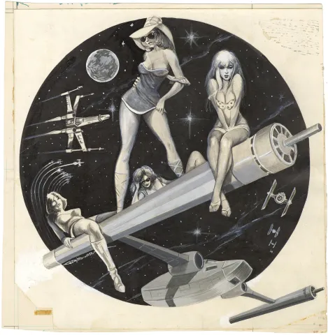 Graham Spaceship and Lingerie Models Montage (1970s)