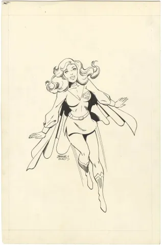 Byrne Supergirl Illustration (Signed)