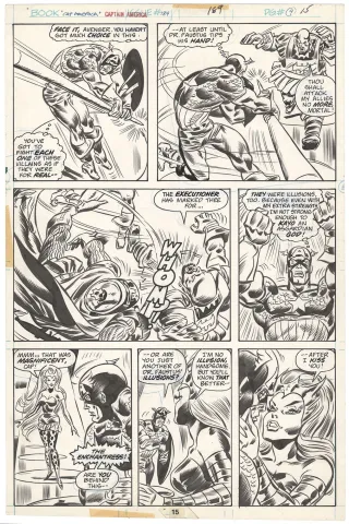 Frank Robbins | Captain America #189 p15 (Enchantress Kiss!) | Nostalgic Investments