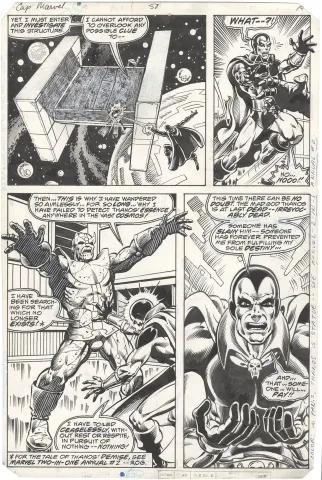 Captain Marvel #58 p10 (Thanos and Drax)