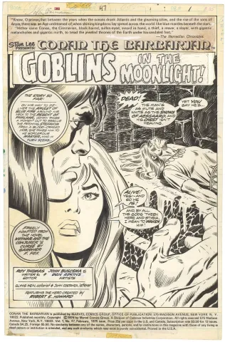 Conan The Barbarian #47 p1 (Splash)(Signed)