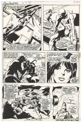Gene Colan | Daredevil #90 p16 (Black Widow Magic!) | Nostalgic Investments