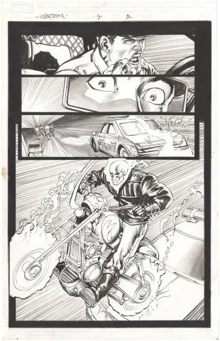 Mark Texeira | Ghost Rider #5 p2 (½ Splash) | Nostalgic Investments