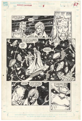 Infinity Gauntlet #5 p21 (Surfer-Thanos) (Large Art)