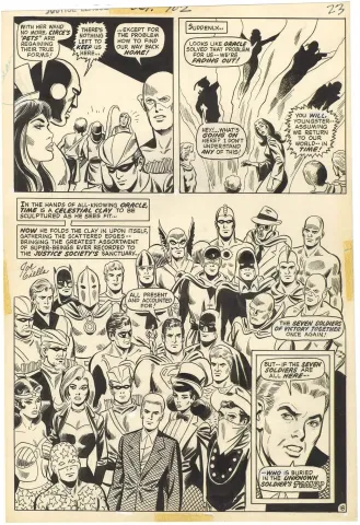 Justice League of America #102 p18 (Justice Society-⅔ splash)