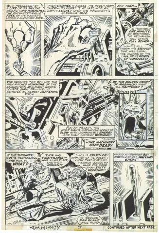 Marvel Team-Up #26 p27 (Signed)(Mjolnir)