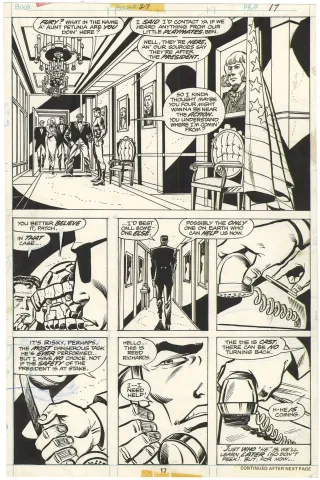 Marvel Two-in-One #27 p17 (Carter Inauguration)