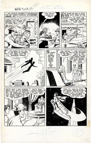 Master Comics: Capt. Marvel Jr. #123 p5 (Large Art)