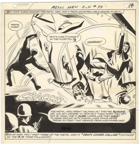 Metal Men #34 p12 (⅔ Splash)