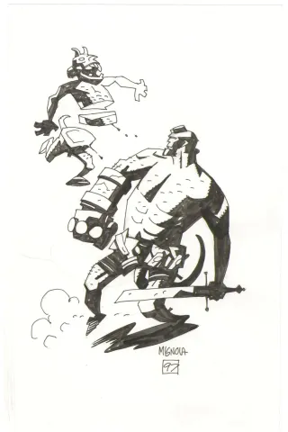 Hellboy Mignola Sketch (Signed)
