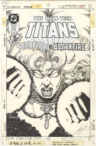 New Teen Titans #23 Cover (Signed)