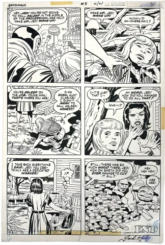 Jack Kirby | Sandman #5 p18 (Signed) | Nostalgic Investments