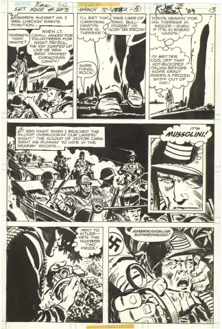 Sgt. Rock #302 p9 (Mussolini!)(Signed)