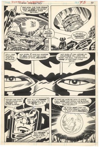Silver Surfer Graphic Novel GN p93 (Signed Kirby)(Galactus)
