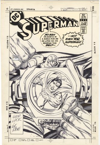 Superman #384 Cover (Signed) Comic Art