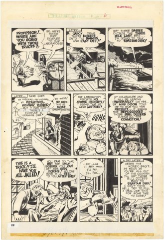 Spirit, 04/30/1950 P22 (Large Art) Comic Art