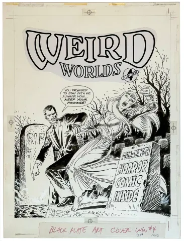Joe Kubert | Weird Worlds #4 Cover (Signed) | Nostalgic Investments
