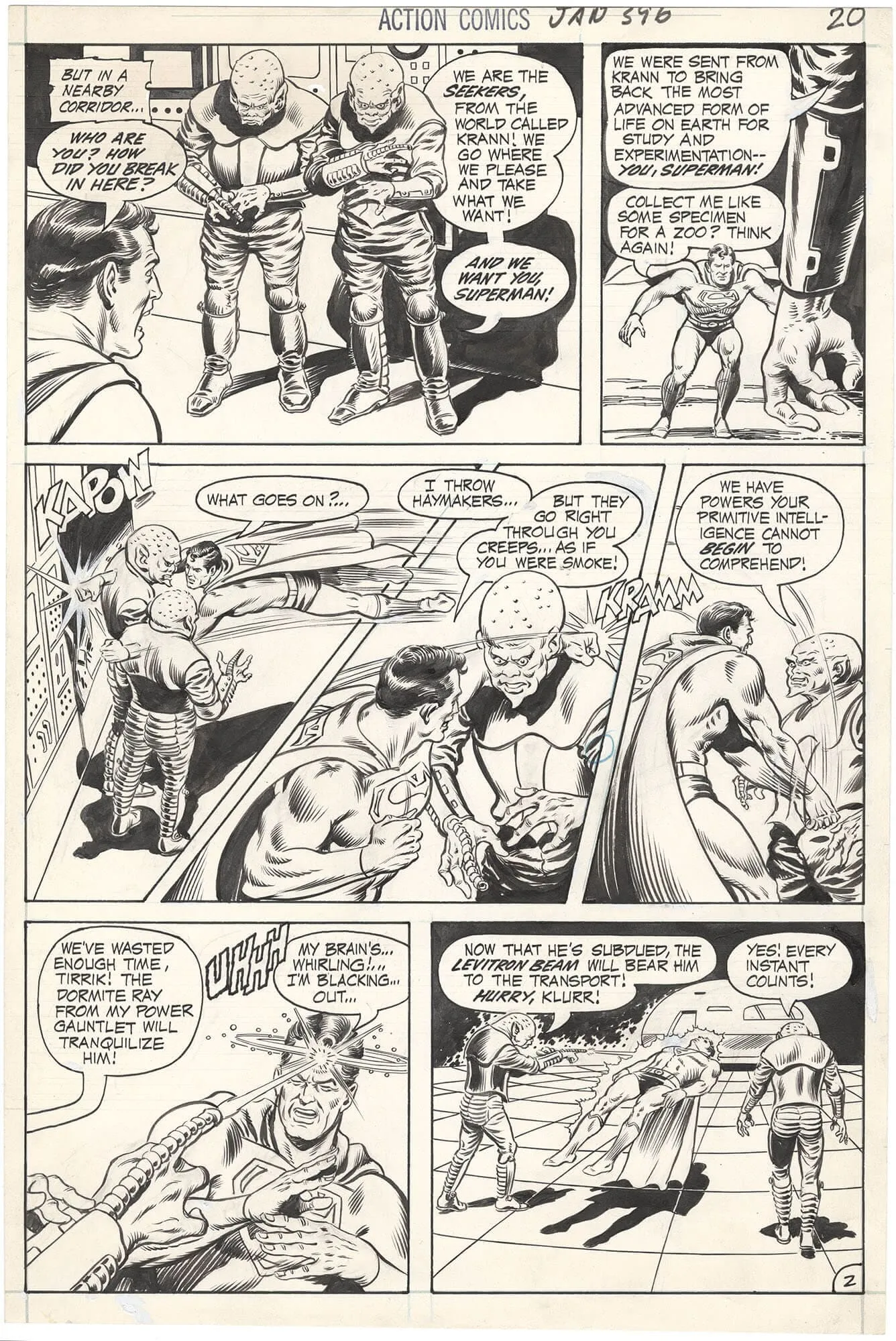 Action Comics #396 P2 Comic Art