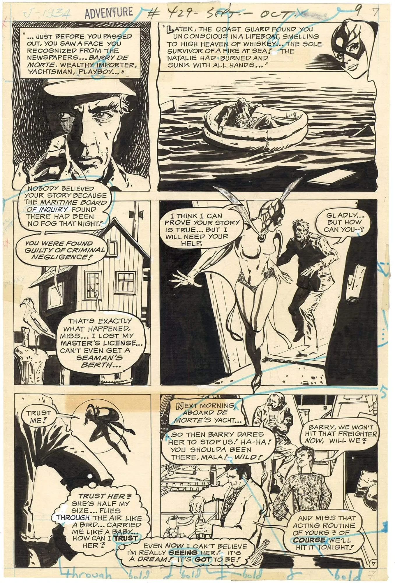 Adventure Comics #429 P7 (Black Orchid) Comic Art