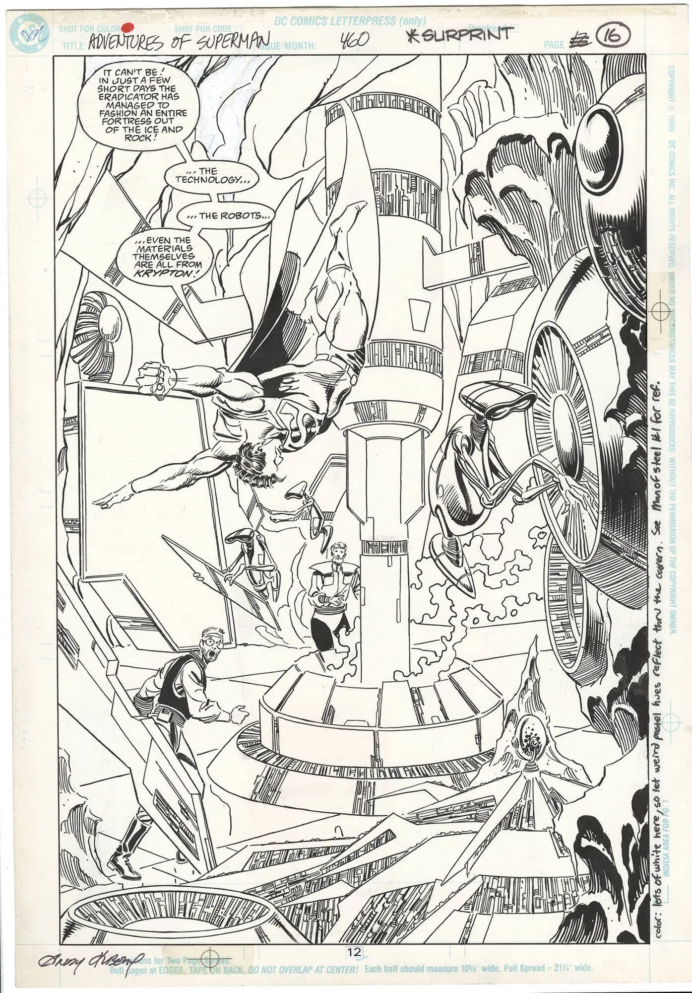 Adventures of Superman #460 p12 (Splash)