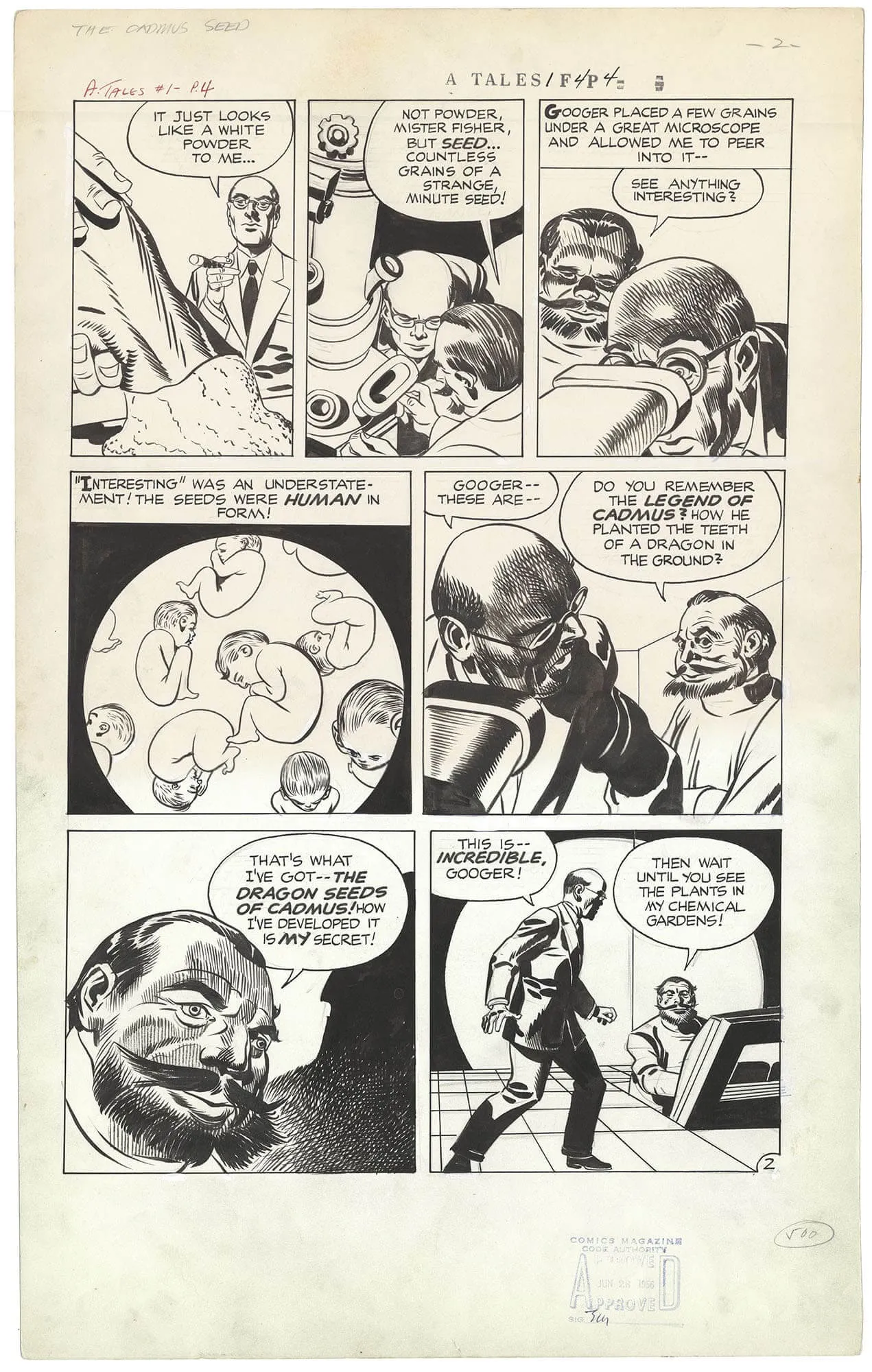 Alarming Tales #1 P2 (Kirby Large Art) Comic Art