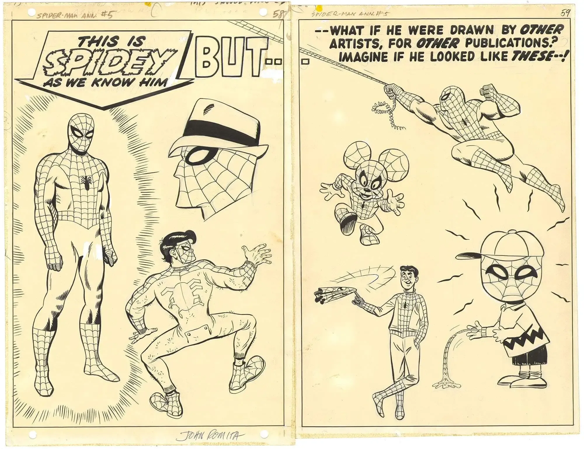 Amazing Spider-Man Annual #5 p58-59 (Double Spread)(Signed)