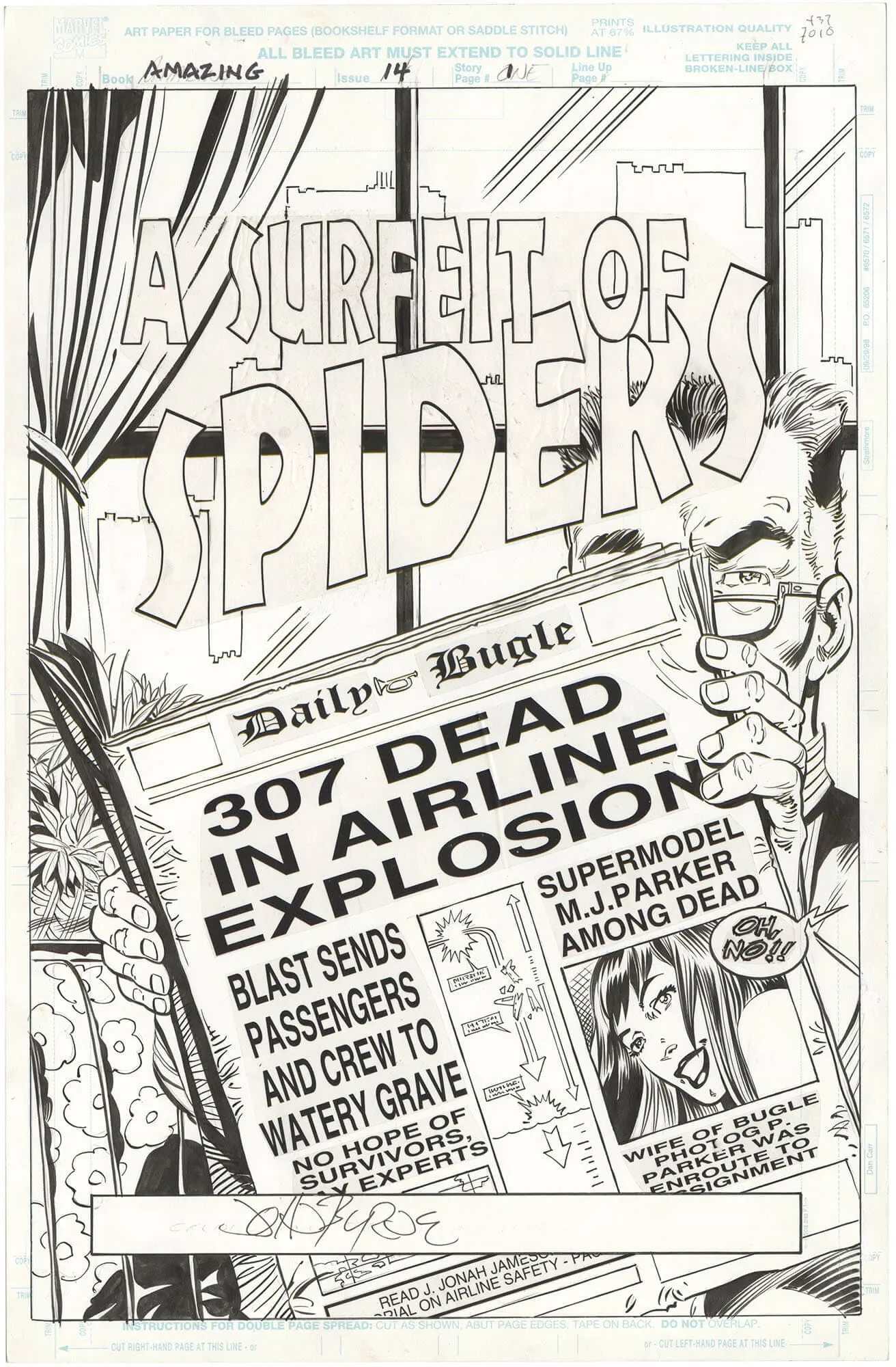 Amazing Spider-Man #14 P1 (Splash - Signed) Comic Art