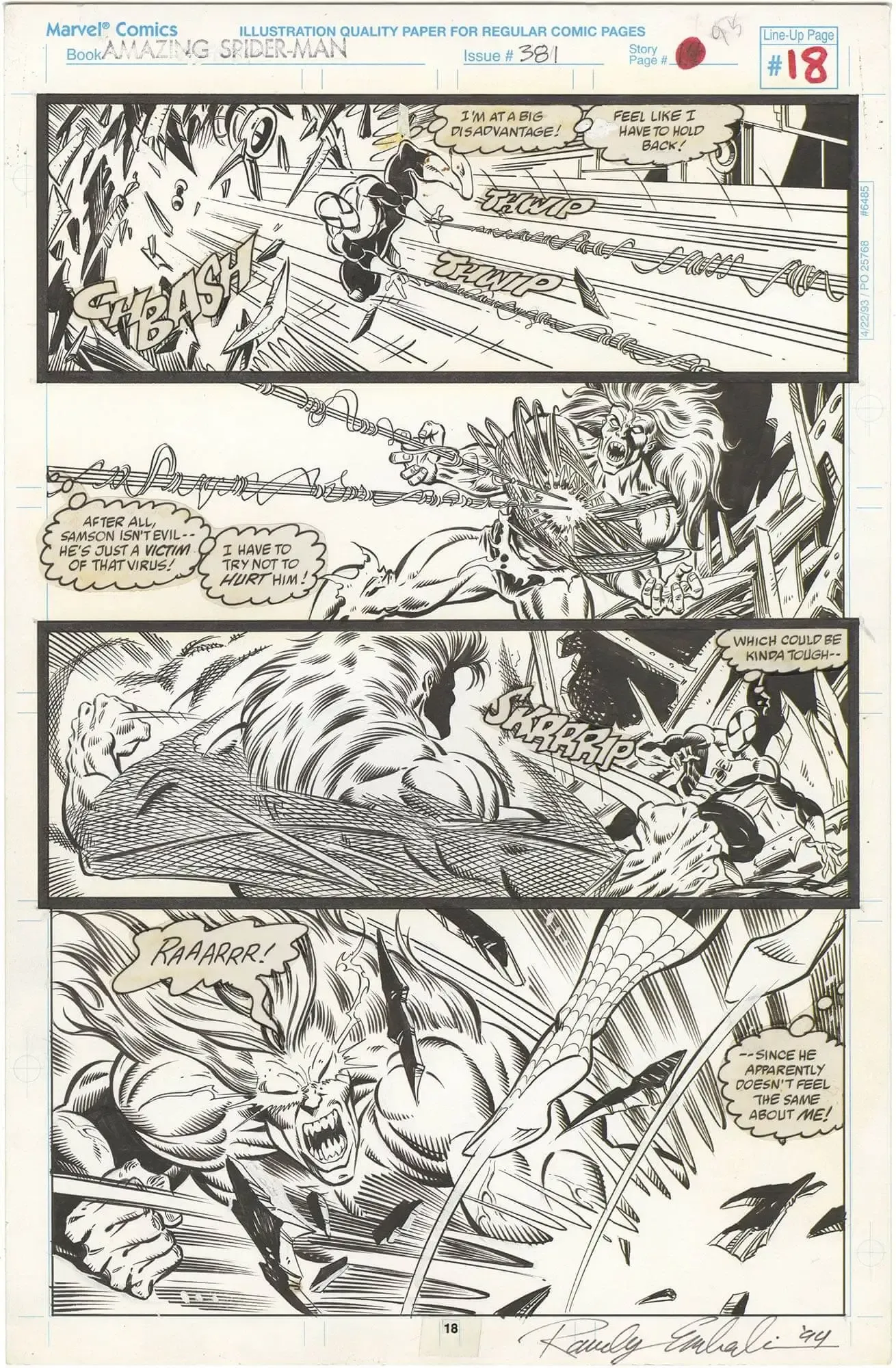 Amazing Spider-Man #381 p18 (Signed)