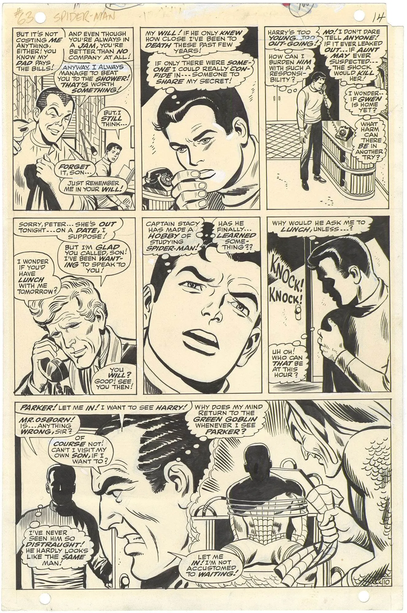 Amazing Spider-Man #63 P10 (Historic Scene) Comic Art