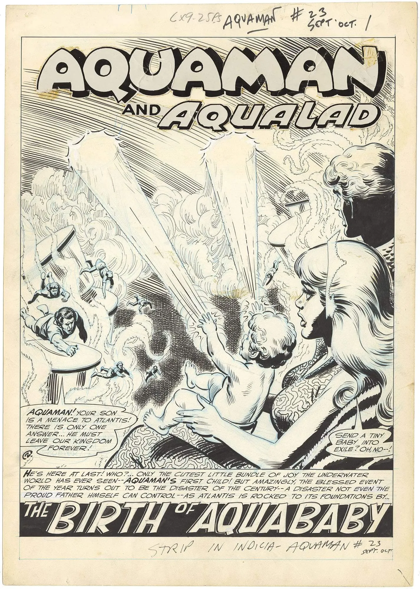 Aquaman #23 P1 (Large Art-Splash) Comic Art